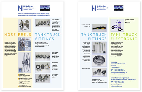 Niehüser Armaturenbau Messeflyer